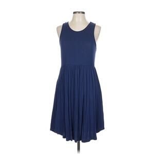 Viishow Blue Sleeveless Pleated A-Line Mini Dress Women's Size XS